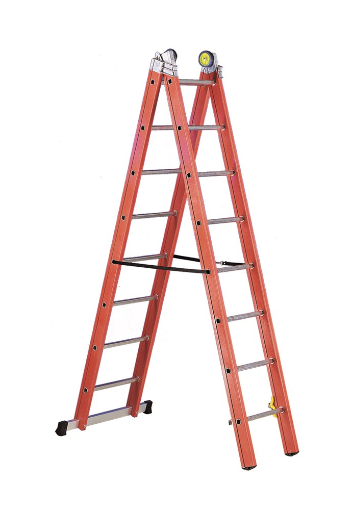[SVETS210] SVELT V2 2-section Fiberglass Reform ladder 8 to 16 rungs (2x8 rungs 4,05 m 14,8 kg)