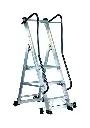 SVELT Moby stepladder with railing protection 3 to 8 steps