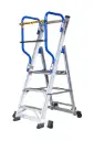 SVELT Moby Aluminium Ladder incl. foldable aluminium handrails & double closing bar
