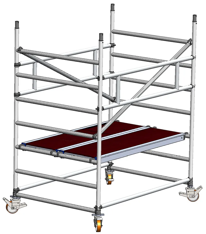 [ATEM25L240E] SVELT Tempo Tech L Fahrgerüst 2,50 × 1,35 m | Plattformlänge: 2,50 m | Gerüsthöhe: 10,76 m (TEMPO TECH L M 2,5 H 02,40 OUTDOOR)