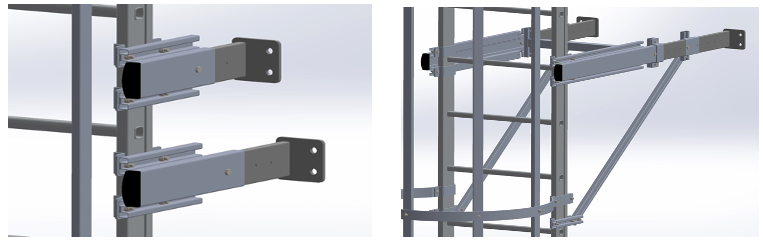 [SGSTAFTELE345] SGSTAFTELE345 - Crochets de fixation télescopiques SVELT 300 - 450 mm