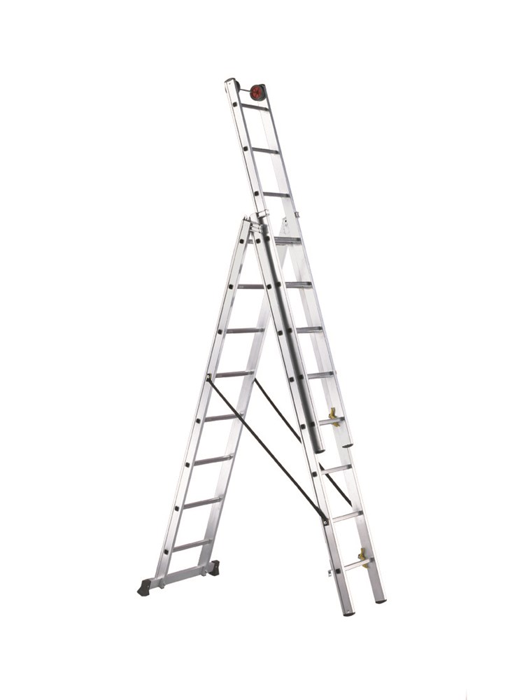 [SCE30020] SVELT Euro E3-teilige Reformleiter 3x6 bis 3x16 (3x10 sprossen 6,85 m 20,5 kg)