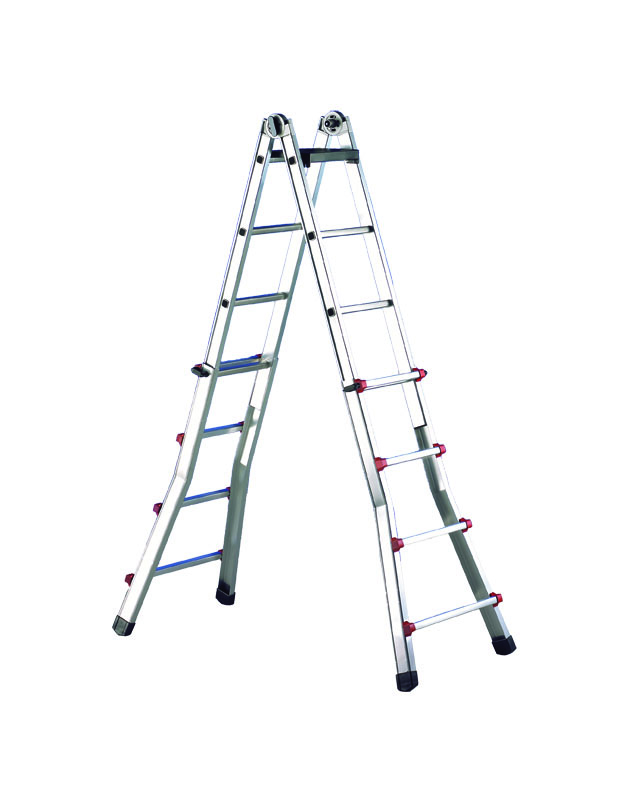 [SSCAL006] SVELT Scalissima Telescopic multipurpose ladder 6+6 t/m 8+8 (6+6 rungs 2,92 m 9,2 kg)